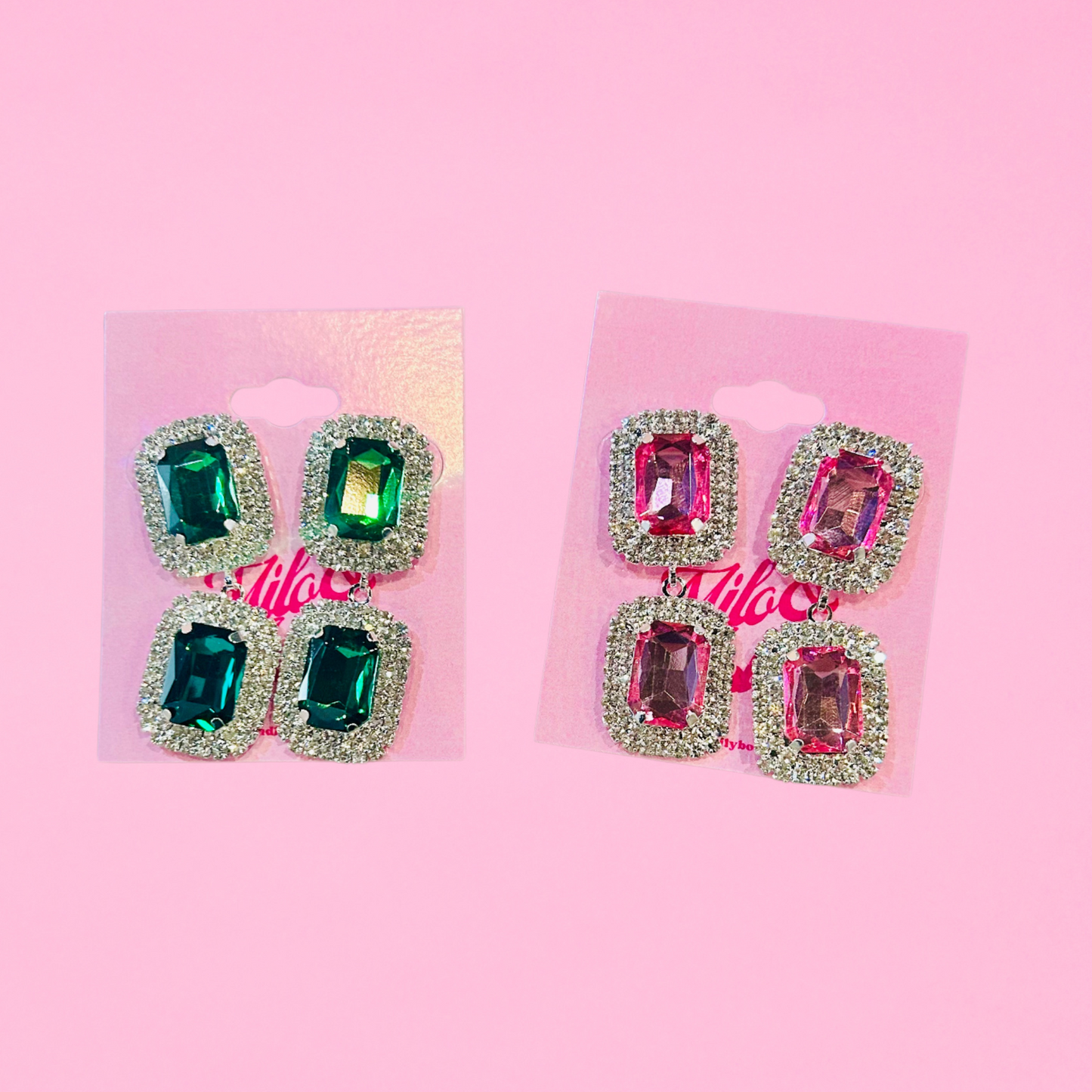 Crystal Gem 💎 Drop Dangle Earrings