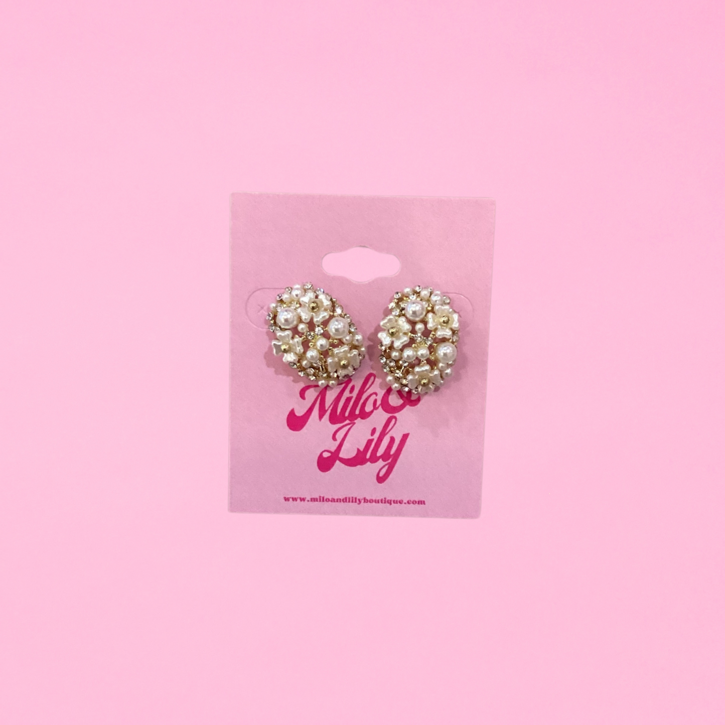 Magnolia Cluster Stud Earrings