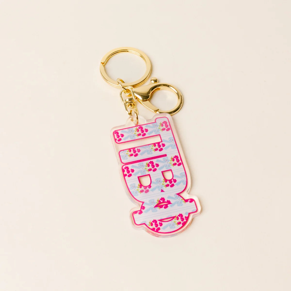 Pi Beta Phi Oh So Fancy Letter Acrylic Keychain