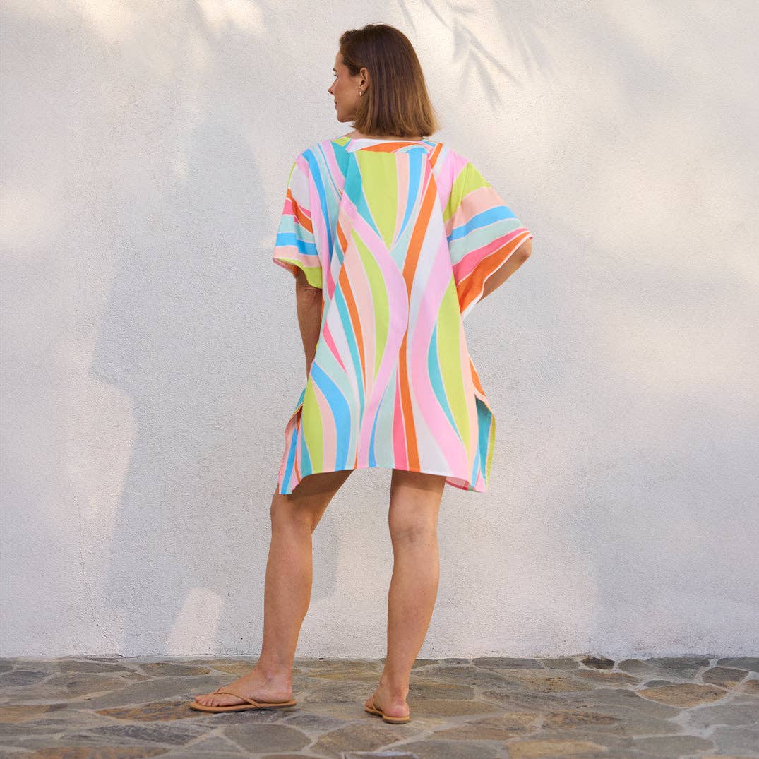 Wavy Stripe Beach and Pool Halftan - Milo & Lily Boutique