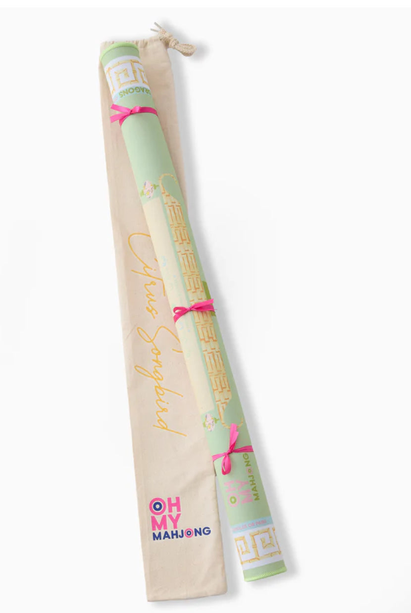 Citrus Songbird Mahjong Mat