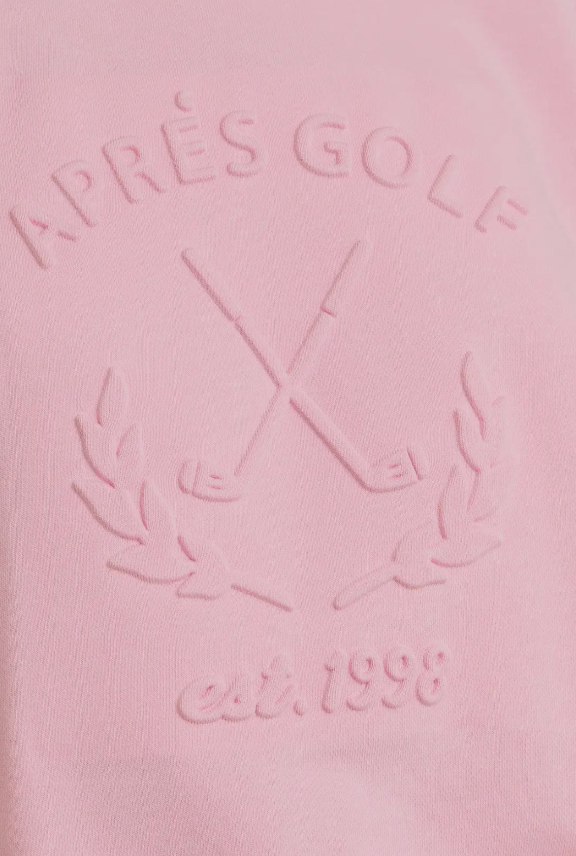 Pink Apres Golf Club Embossed Short Sleeve Shirt