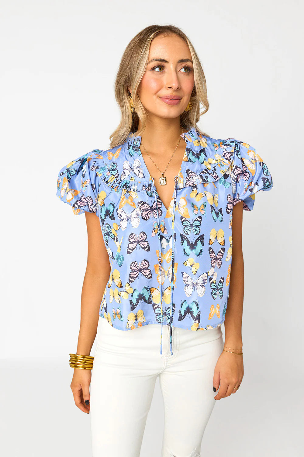 Leeland Puff Sleeve Butterfly Top (BuddyLove)