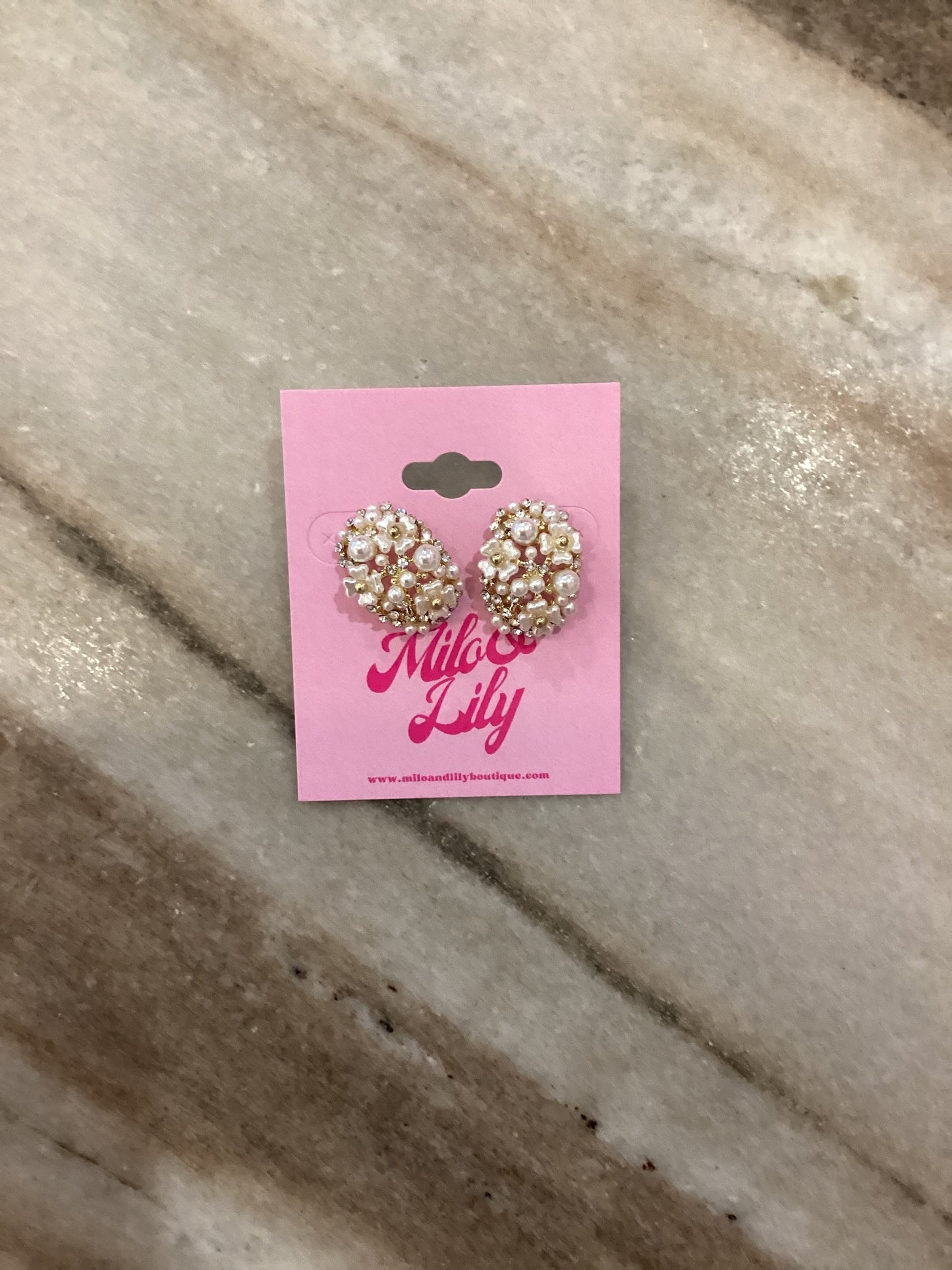 Magnolia Cluster Stud Earrings