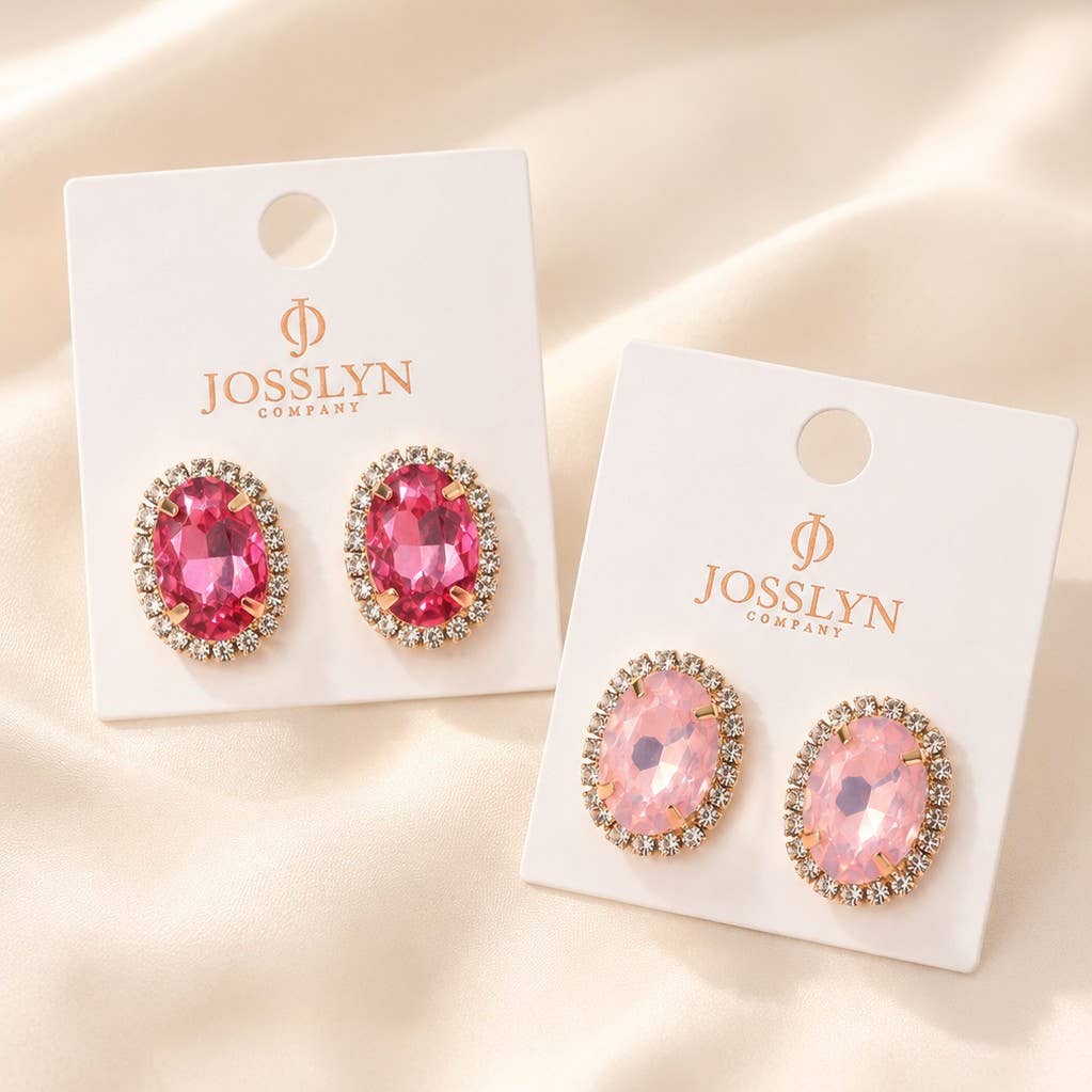 Vintage-Style Rhinestone Stud Earrings