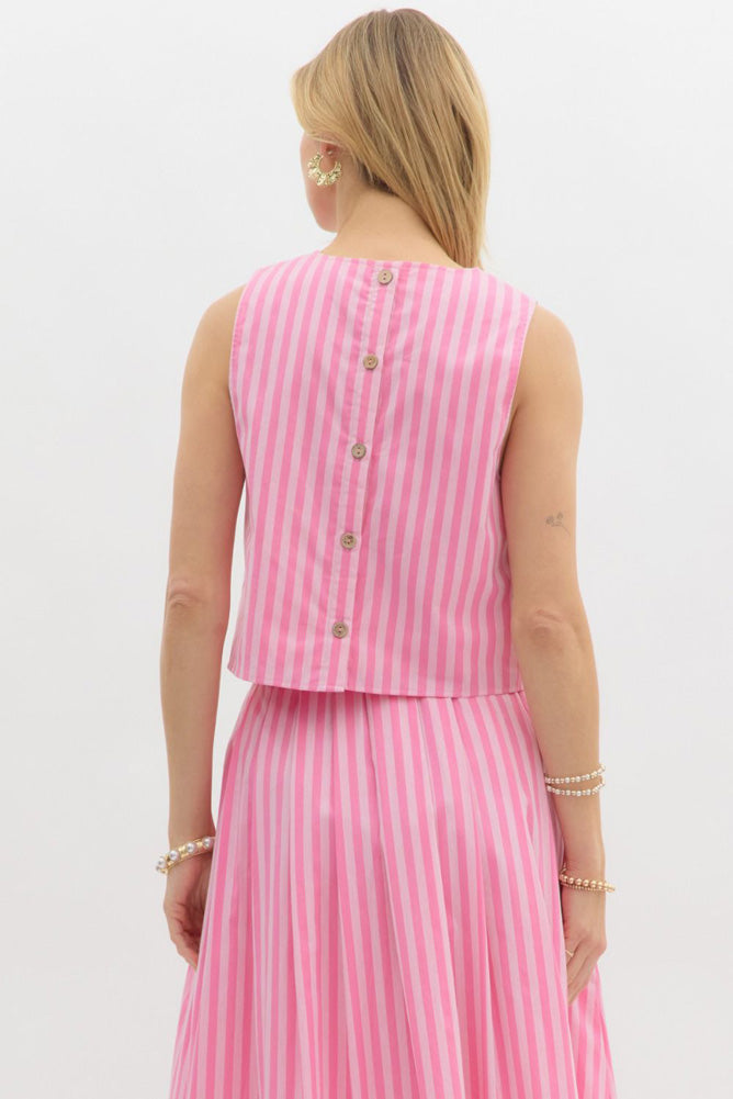 Barbie Boardwalk Back Button Tank