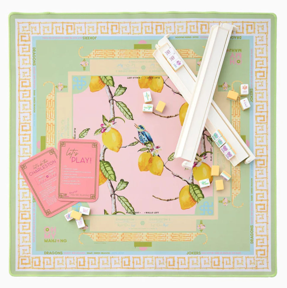 Citrus Songbird Mahjong Mat
