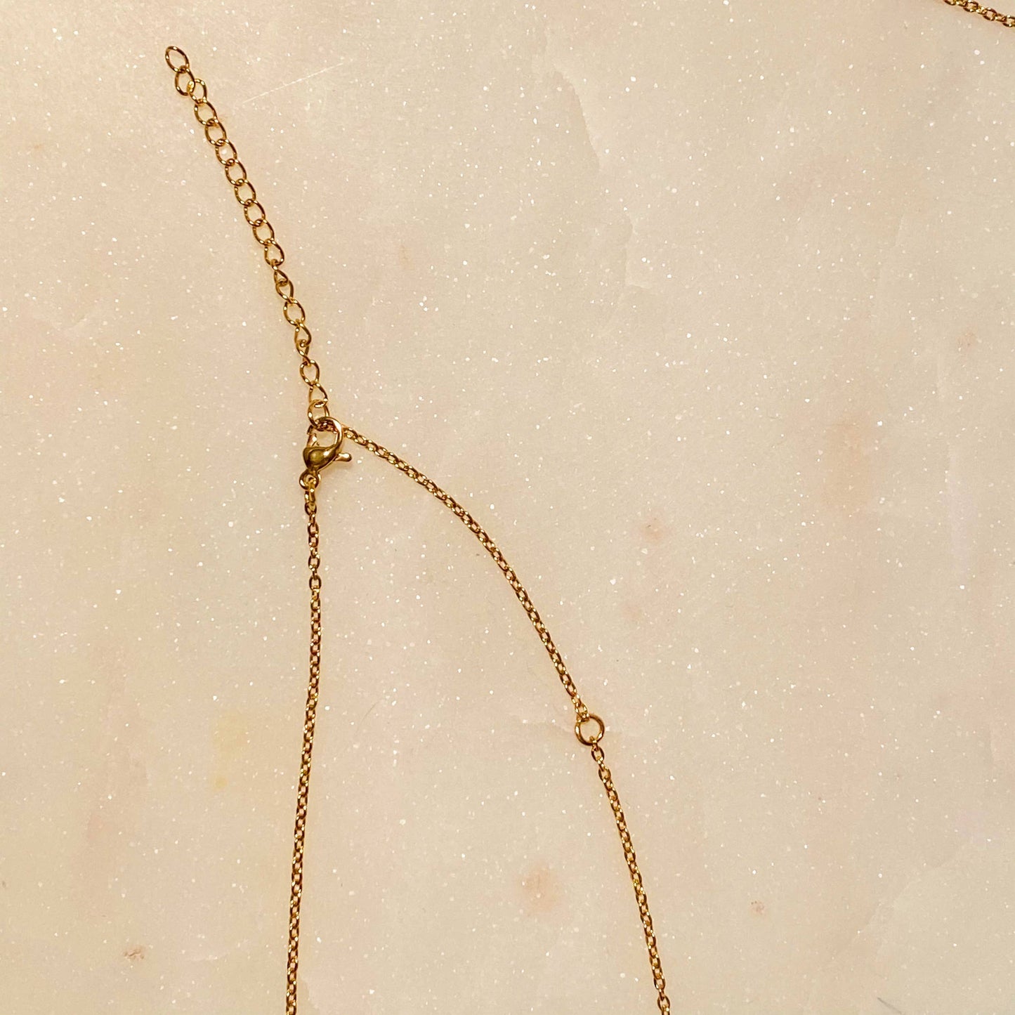 Art Deco Initial Necklace: T