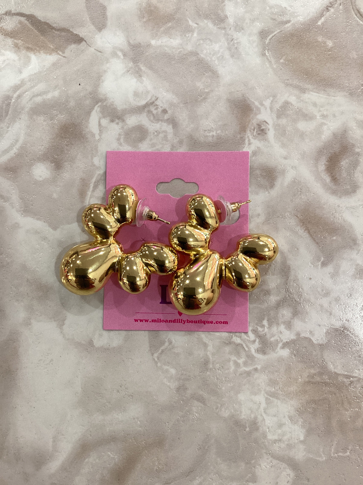 Gold Bubble Earrings