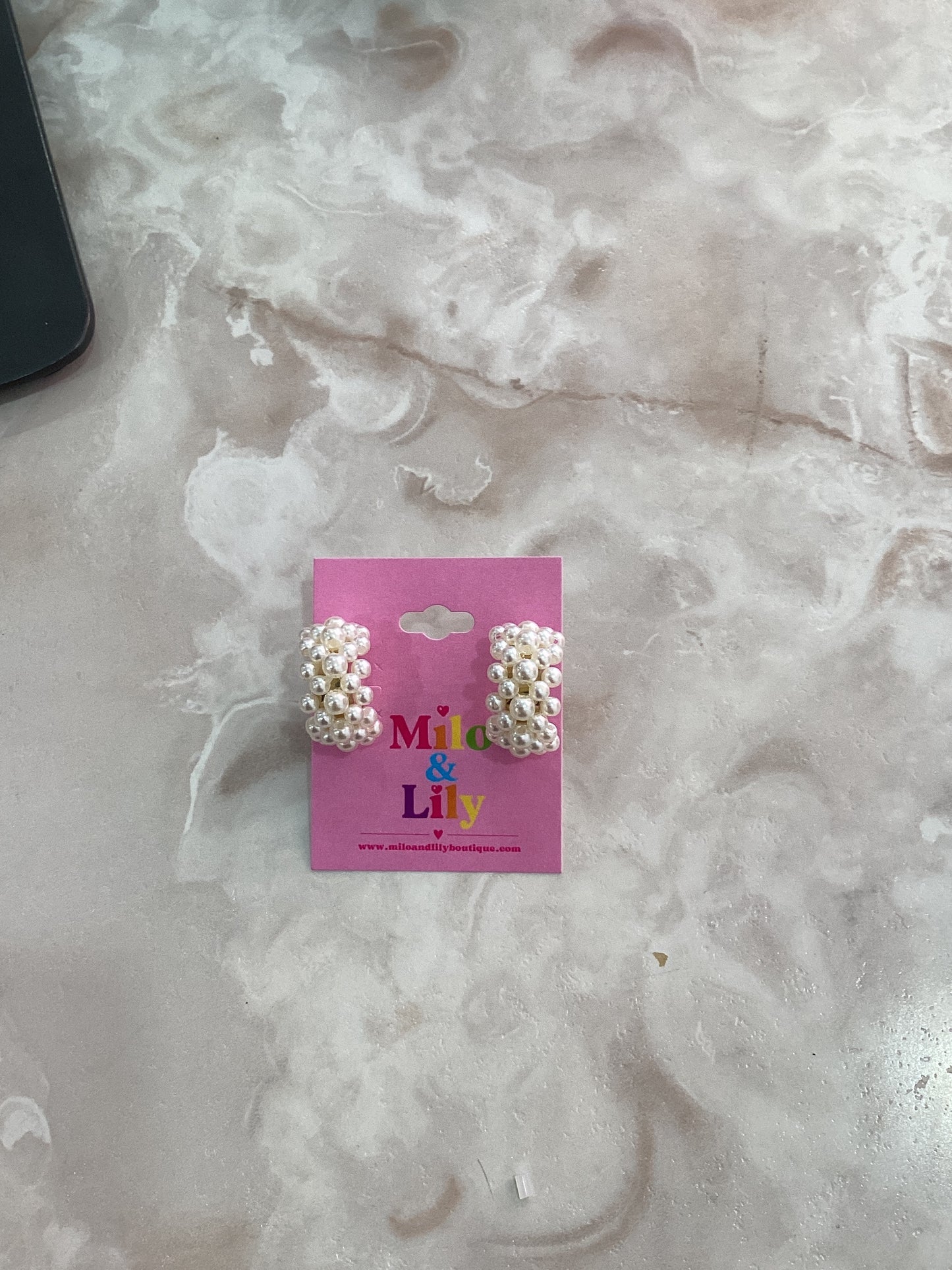 Pearlfectly Polished Hoop Earrings