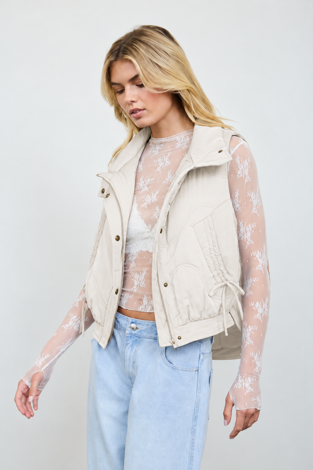 Après All Day Cinched Puffer Jacket – Ivory
