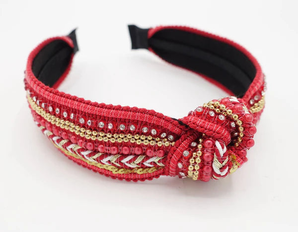 Razzle Dazzle Beaded Knot Headband