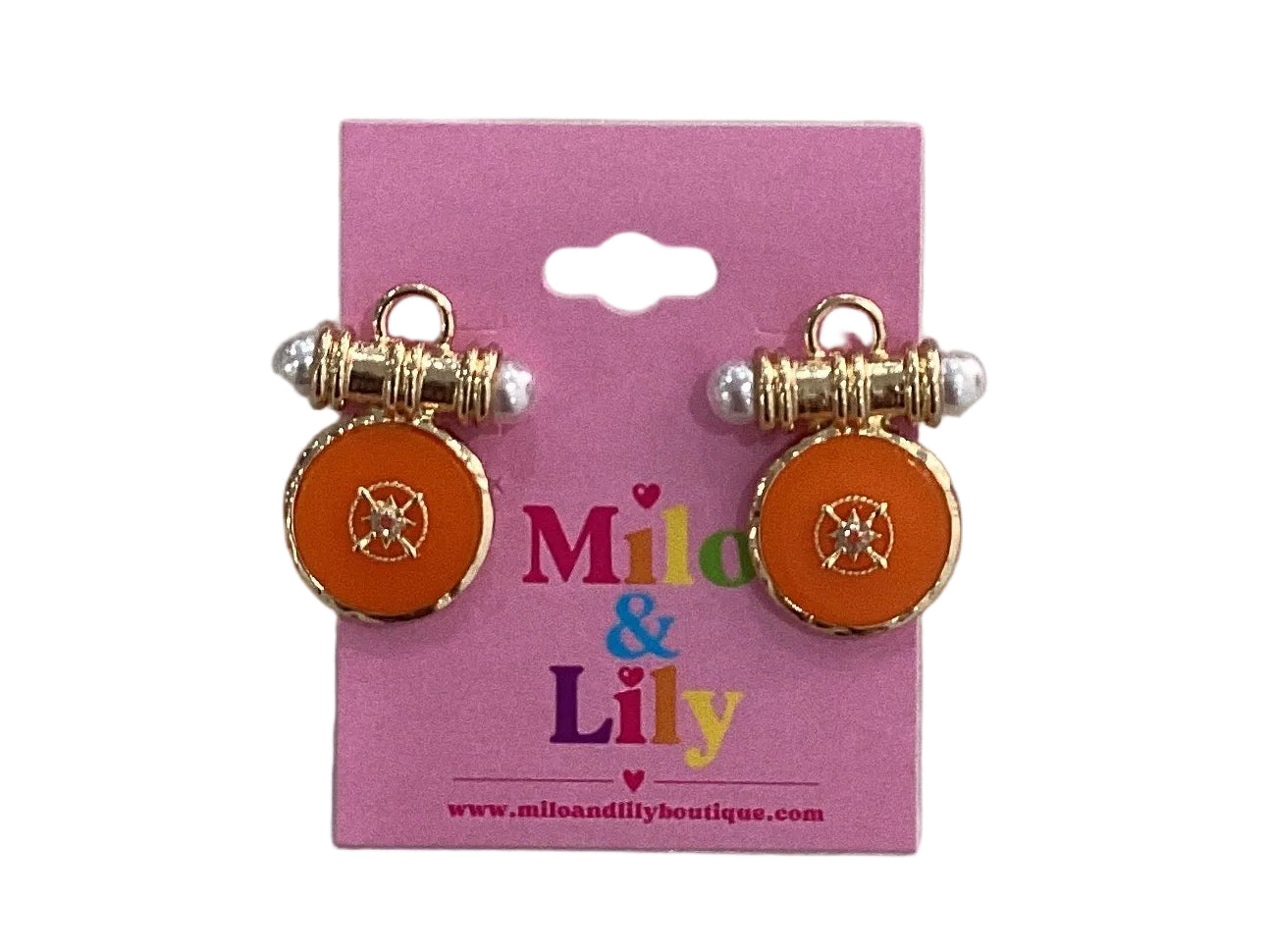 Orange Crush Charm Earrings