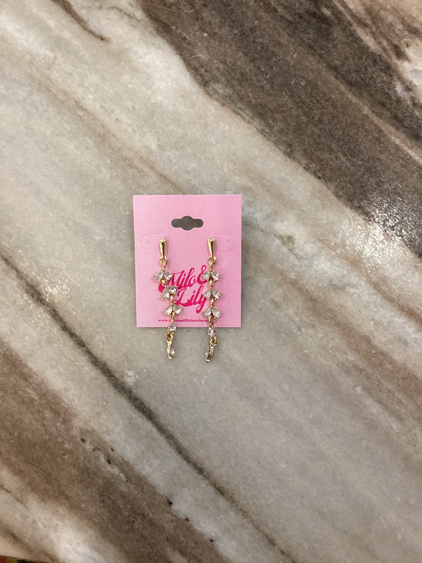 Diamond Ivy Drop Earrings