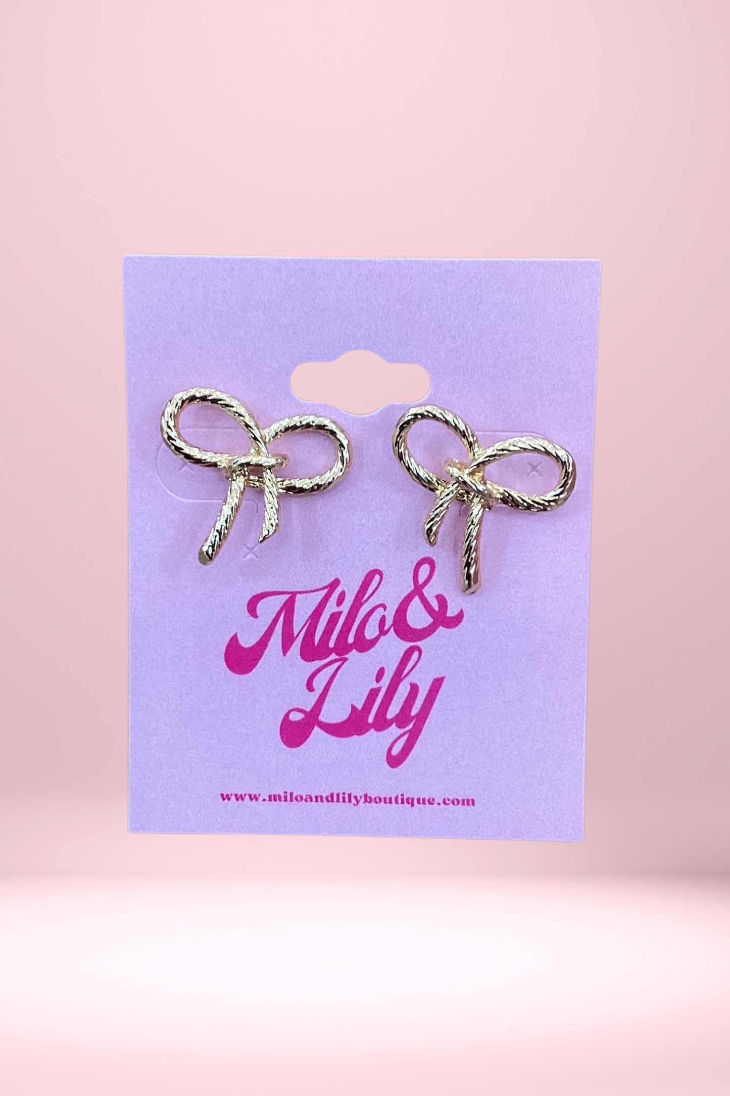 Gold Knot Bow Earrings