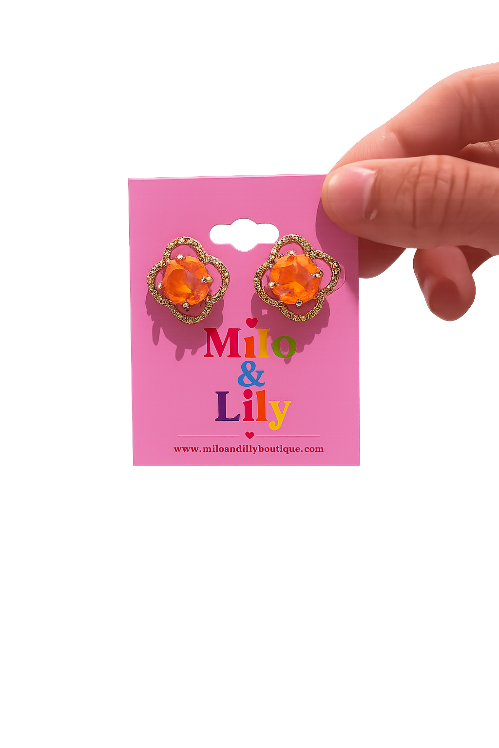Clementine Clover Stud Earrings