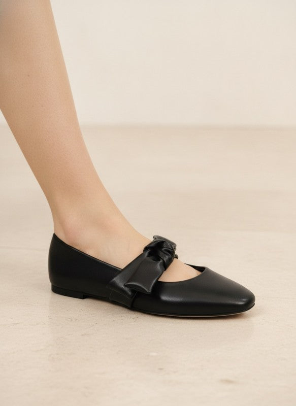Black Bow Mary Jane Flats
