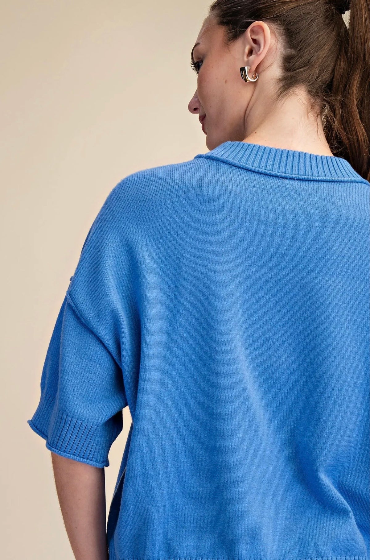 Blue Skies Short Sleeve Sweater