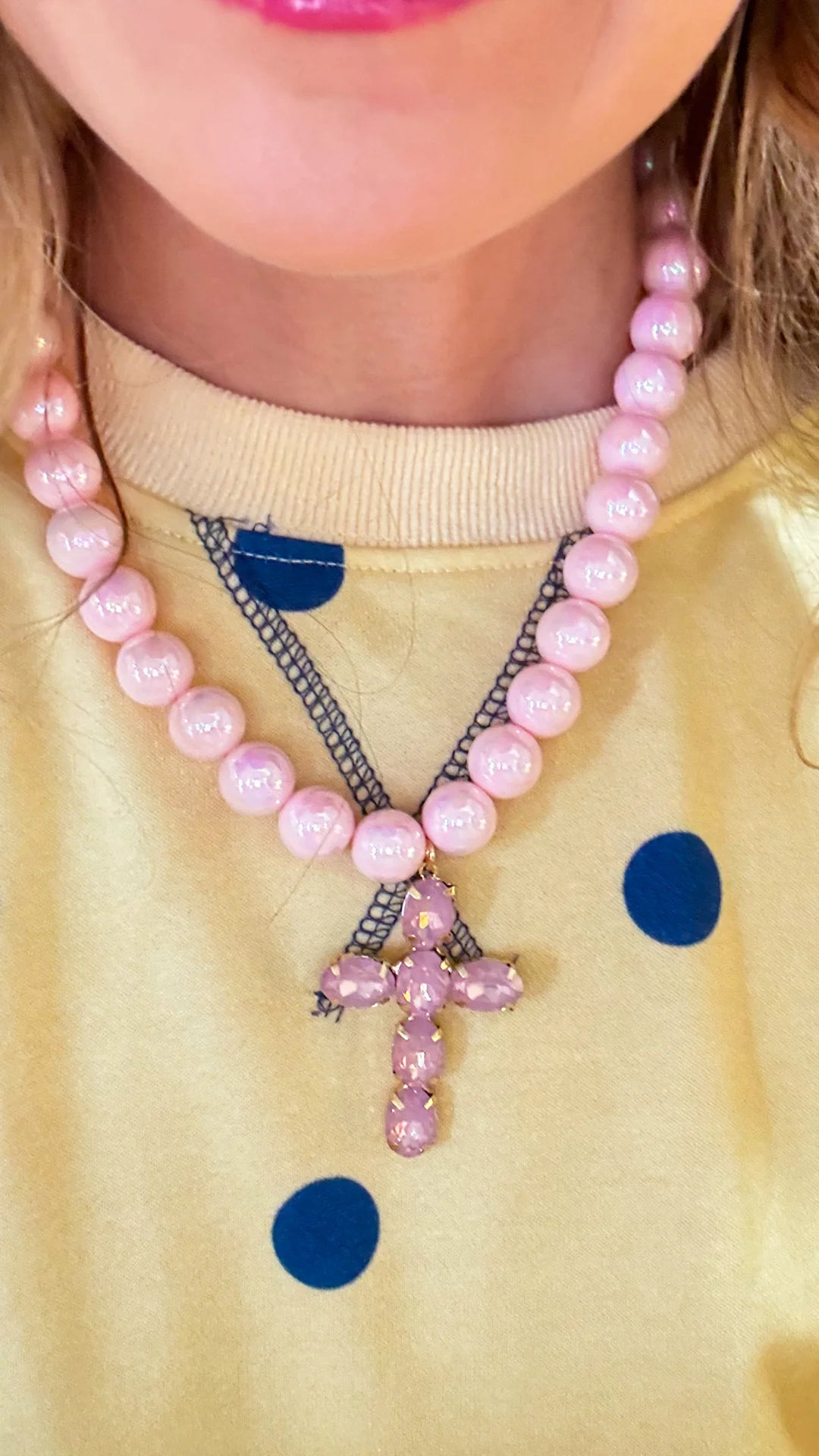 Pink Grace Cross Necklace - Milo & Lily Boutique