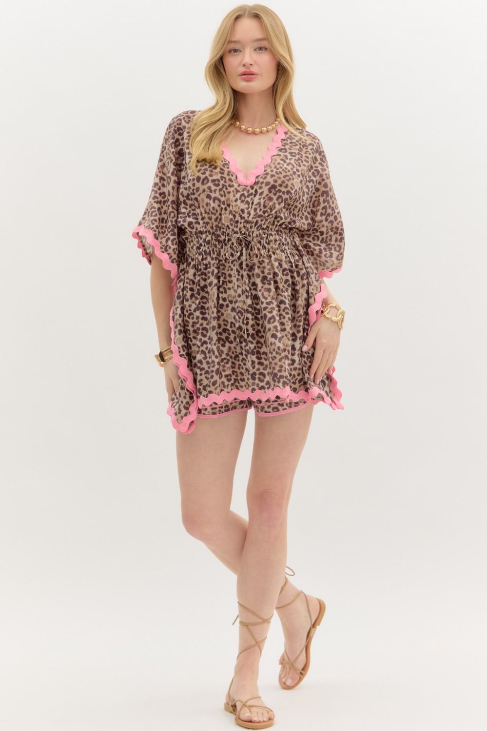 Leopard Rick-Rack Cover Up