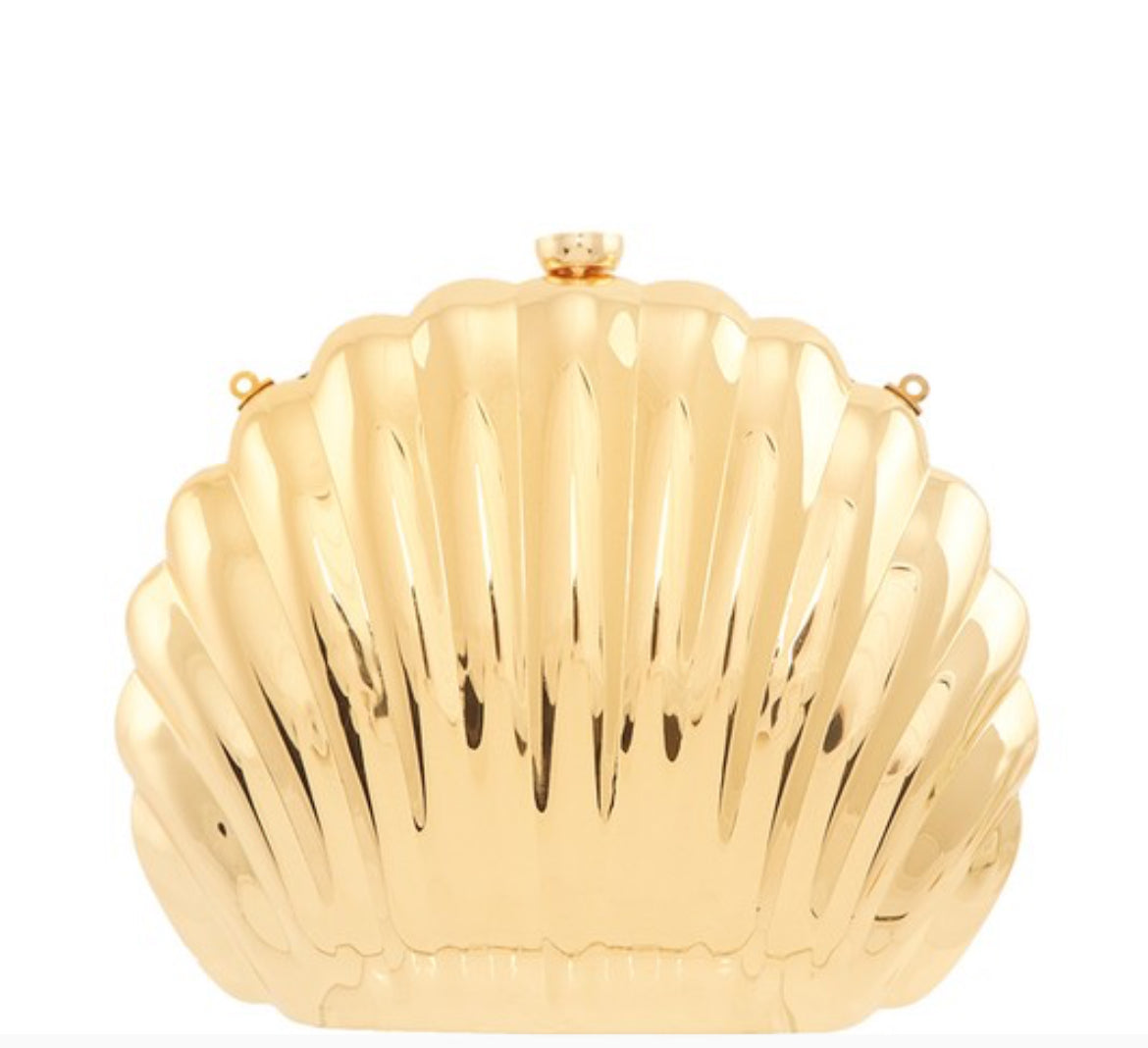 Gold By the Sea Shell HandBag