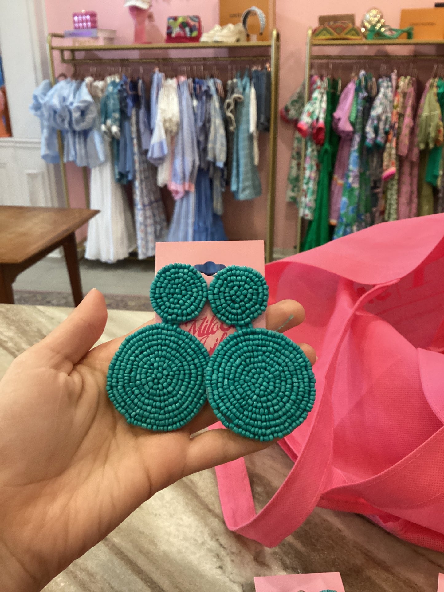 Swirl Beaded Earrings