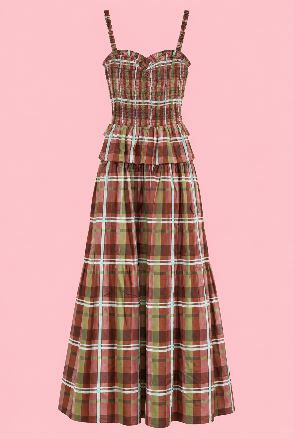 The Autumn Charm Plaid Maxi Dress