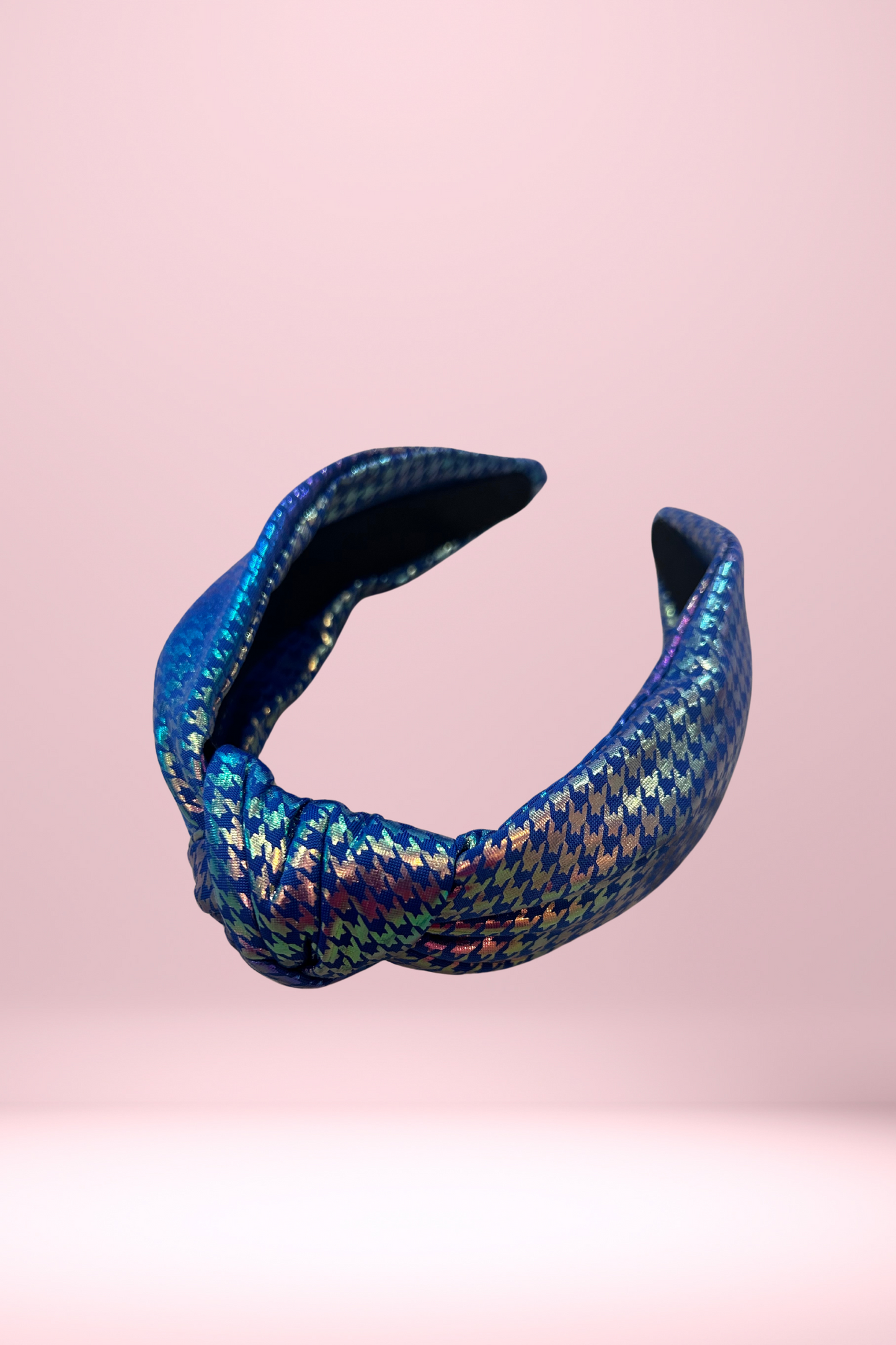 Shine Bright Metallic Houndstooth Knot Headband