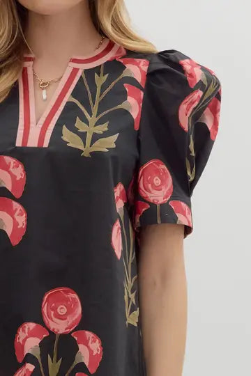 The Vineyard Chic Blouse - Black