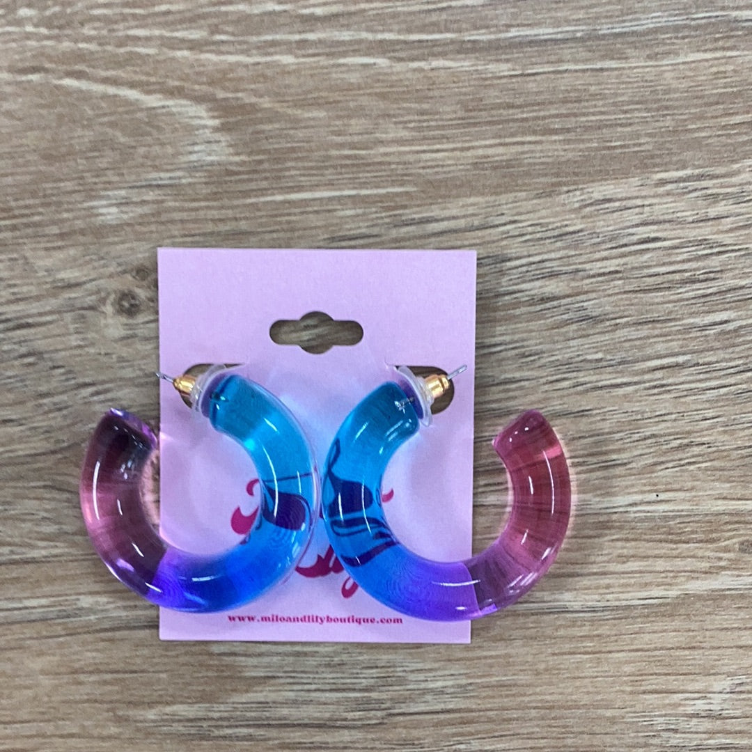 Watermelon Sugar Acrylic Hoops