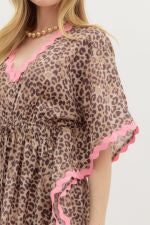 Leopard Rick-Rack Cover Up