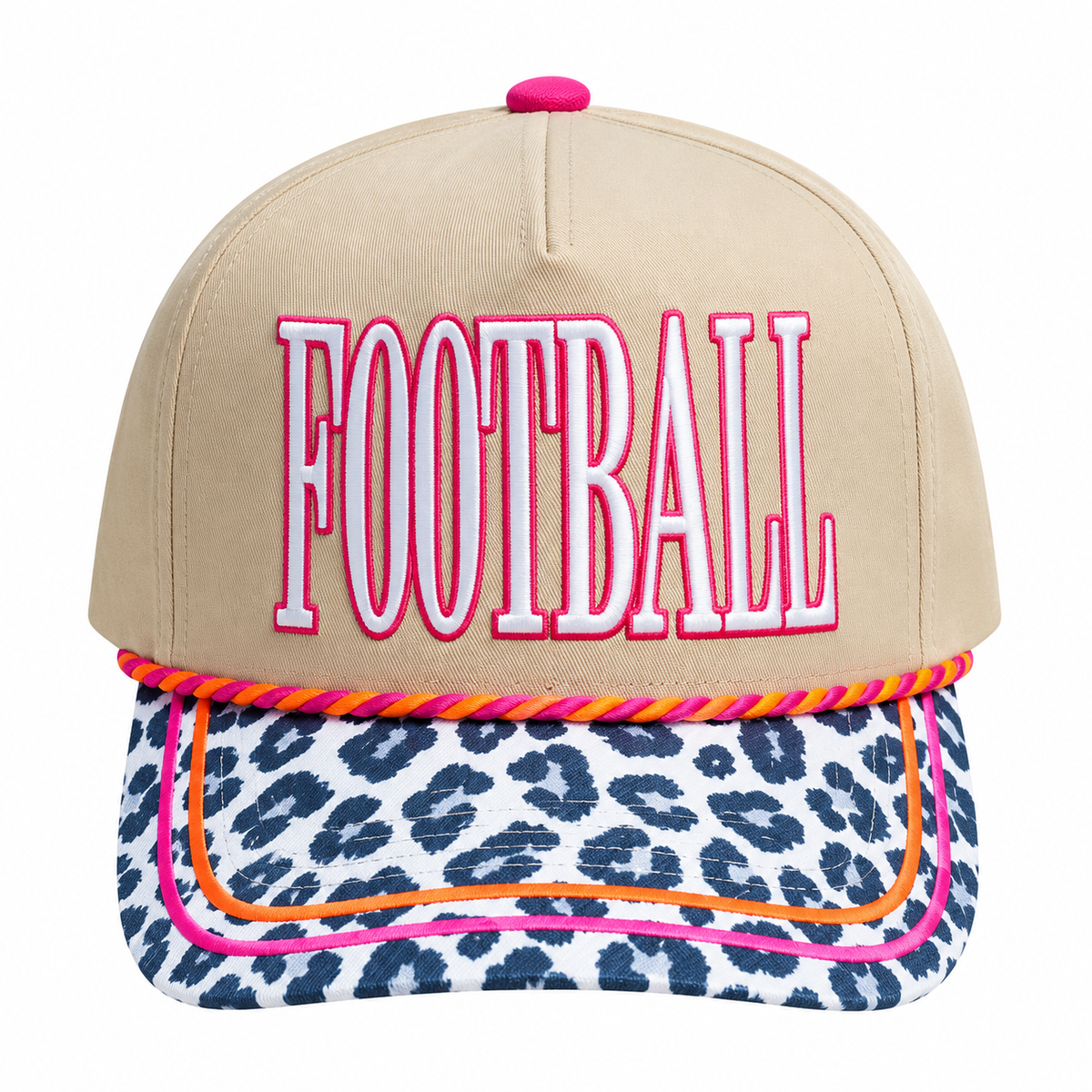Football Fever Leopard Trucker Hat 🏈💕