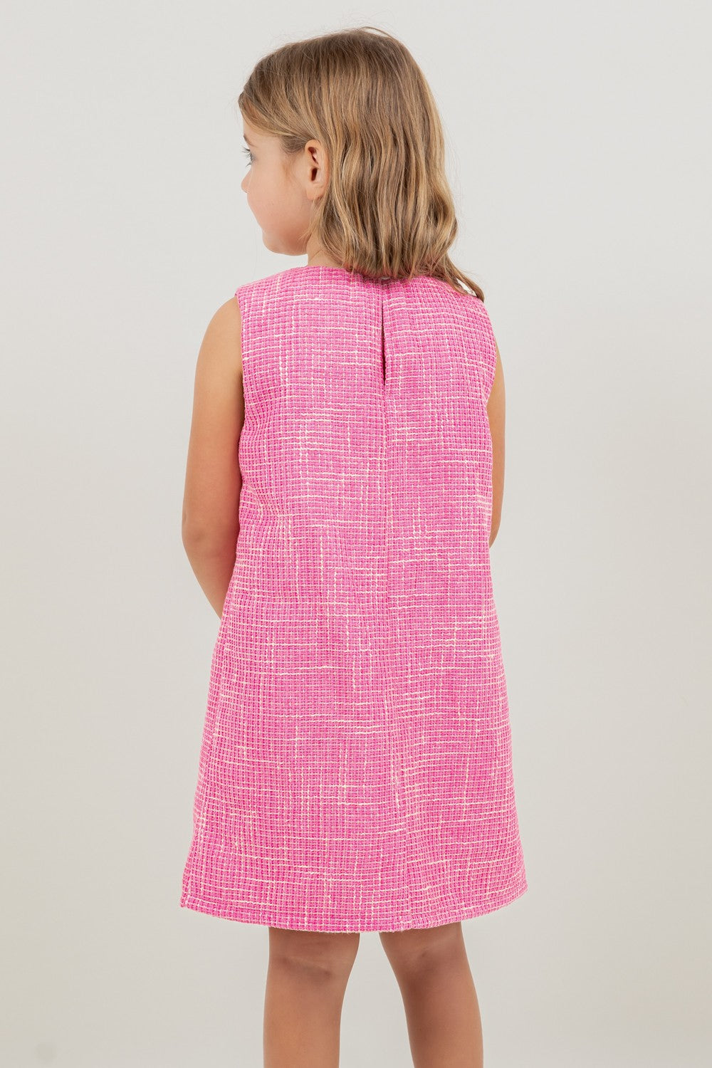 Elle Pink Pearl Tweed Dress (Kids) Mommy & Me