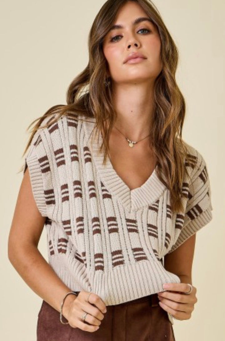 The Sutton Striped Sweater Vest