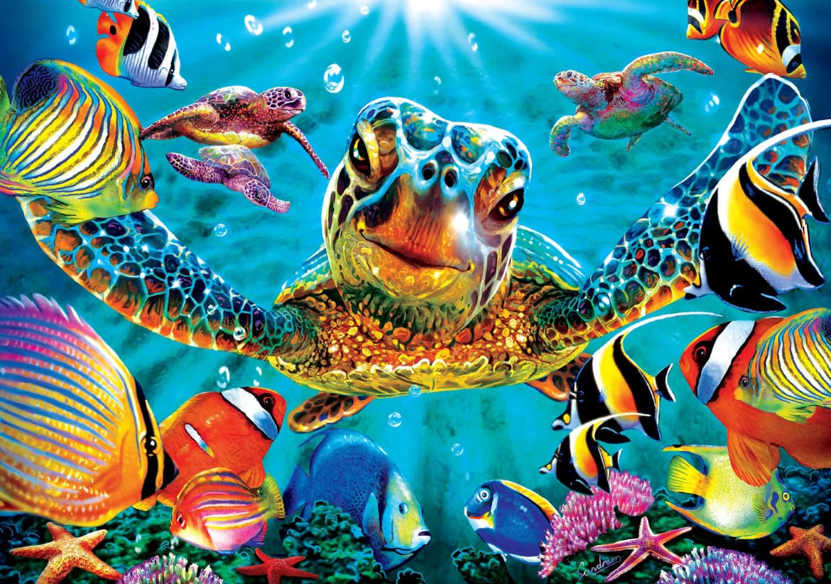 Tiny Bubbles Sea Turtle 300 Piece Puzzle