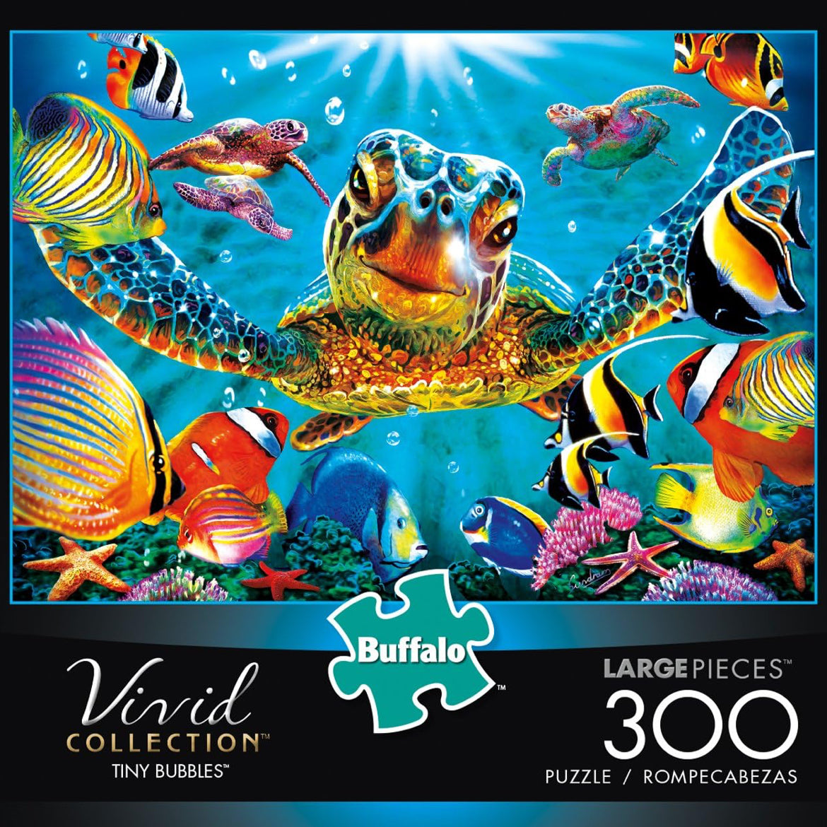Tiny Bubbles Sea Turtle 300 Piece Puzzle