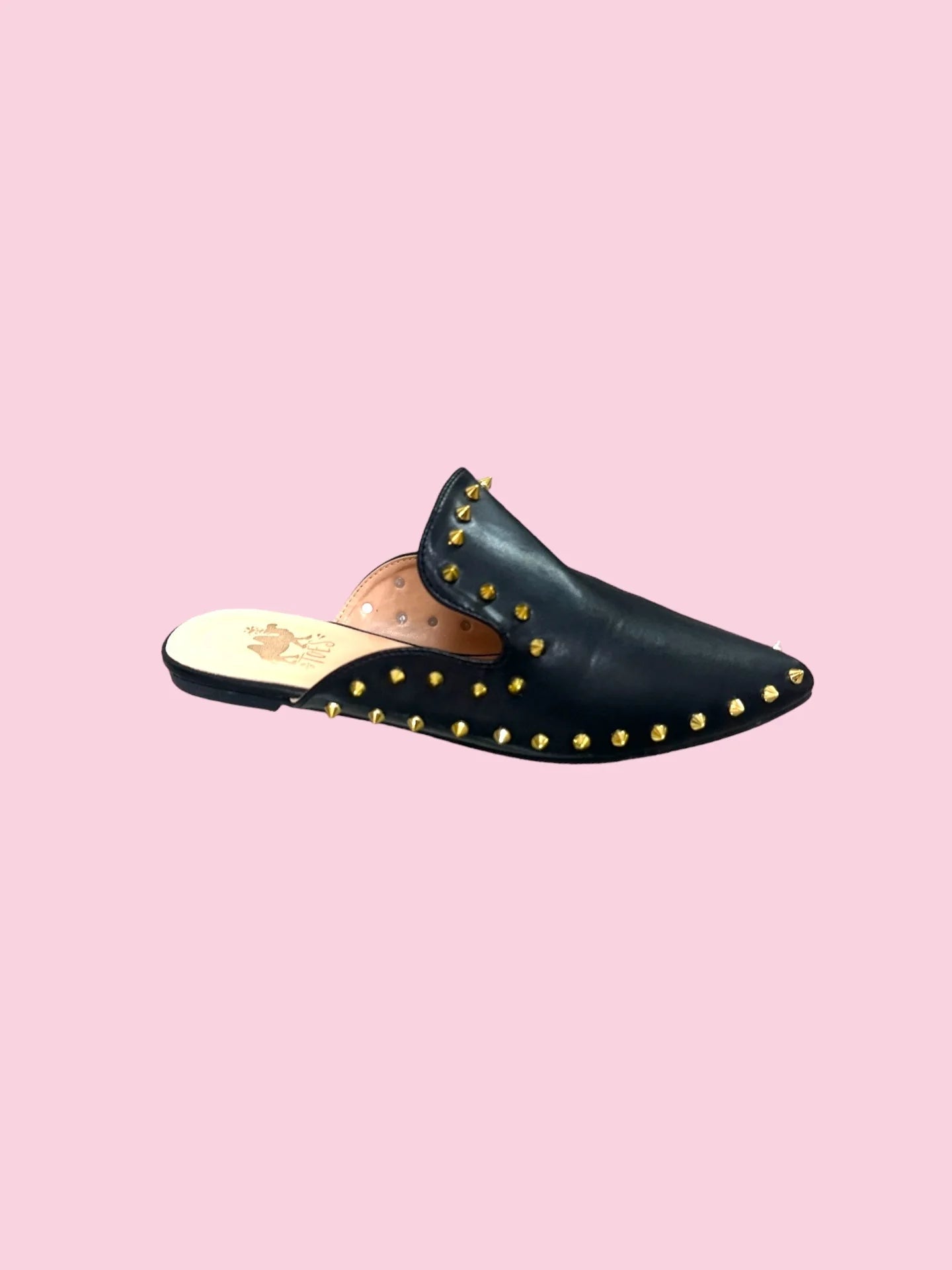 Clair Studded Mule Shoes - Black
