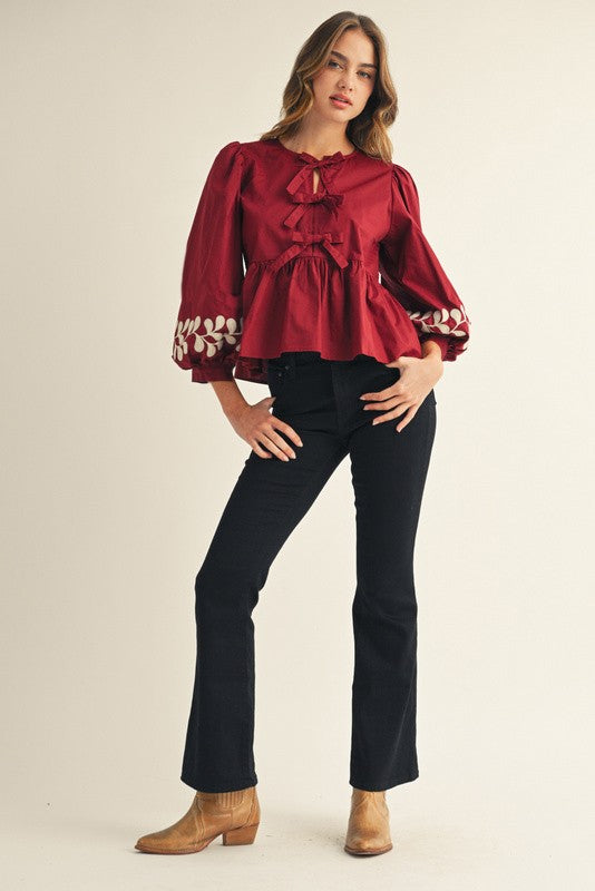 The Laurel Ribbon Blouse