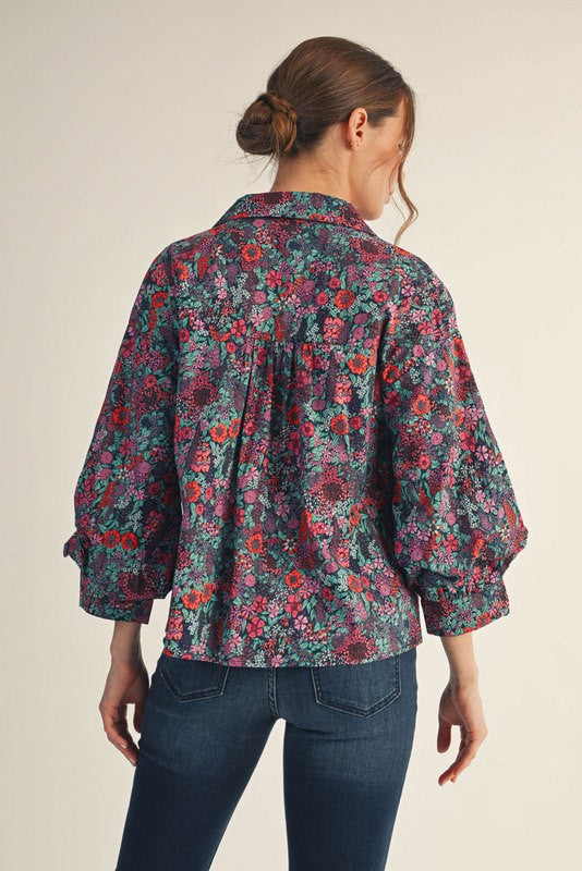 Midnight Meadow Blouse