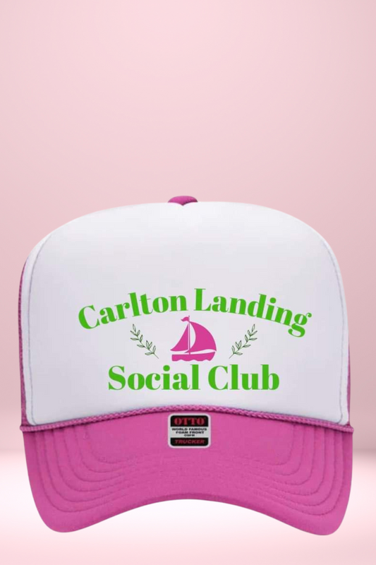Carlton Landing Social Club Pink Trucker Hat
