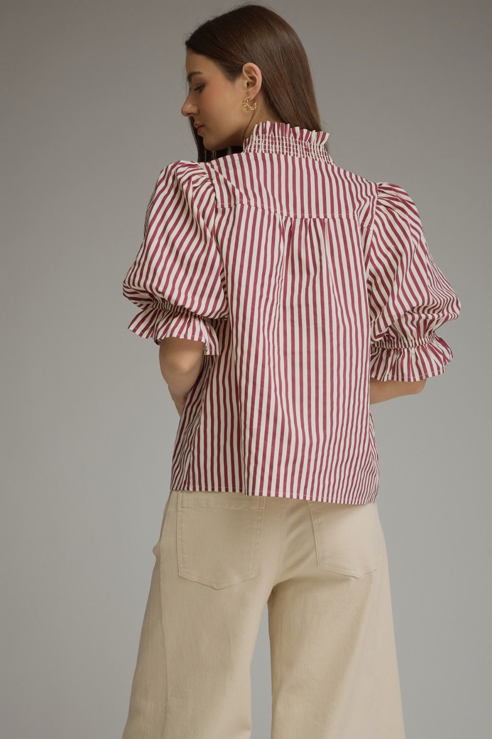 The Plum Club Stripe Blouse - Milo & Lily Boutique