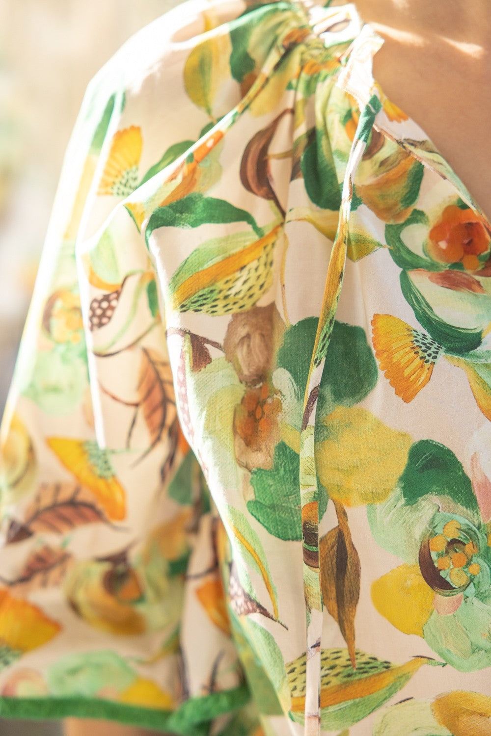 Tuscan Sun Floral Fringe Top