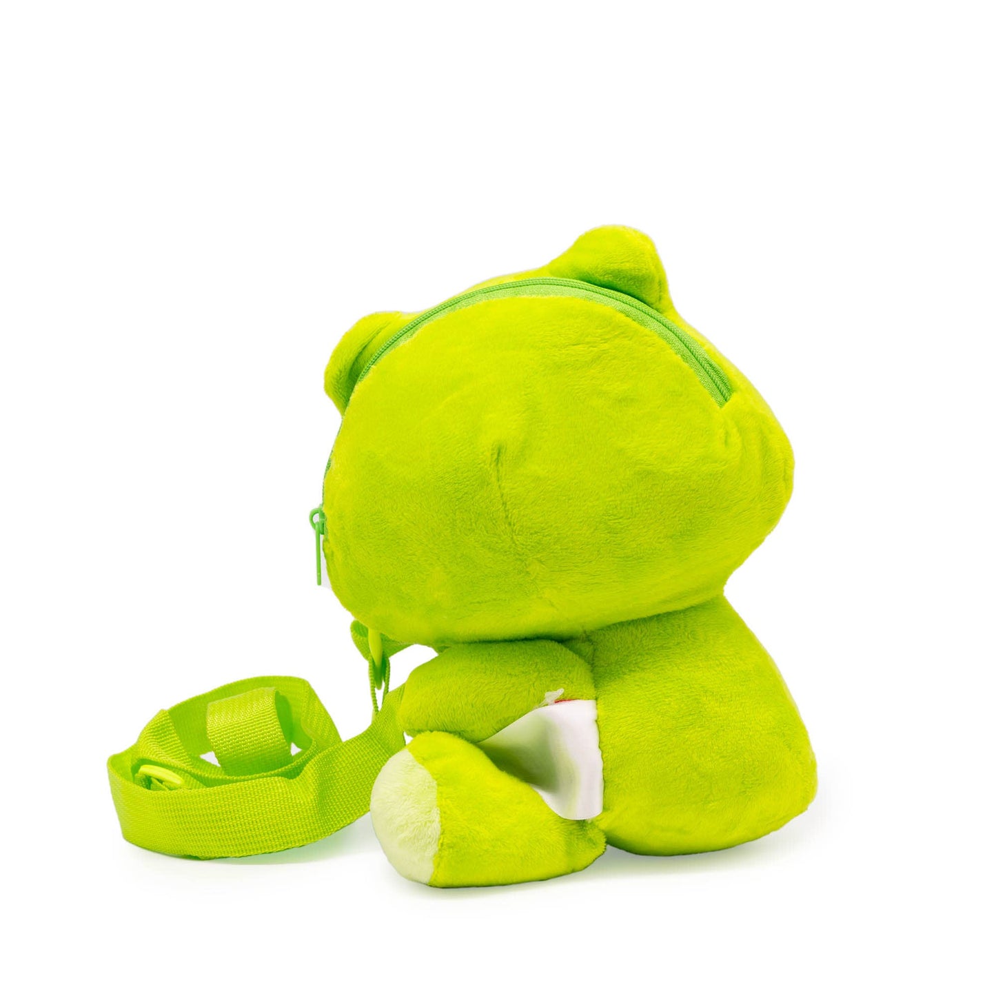Plush Sling Crossbody Bag - Green Frog