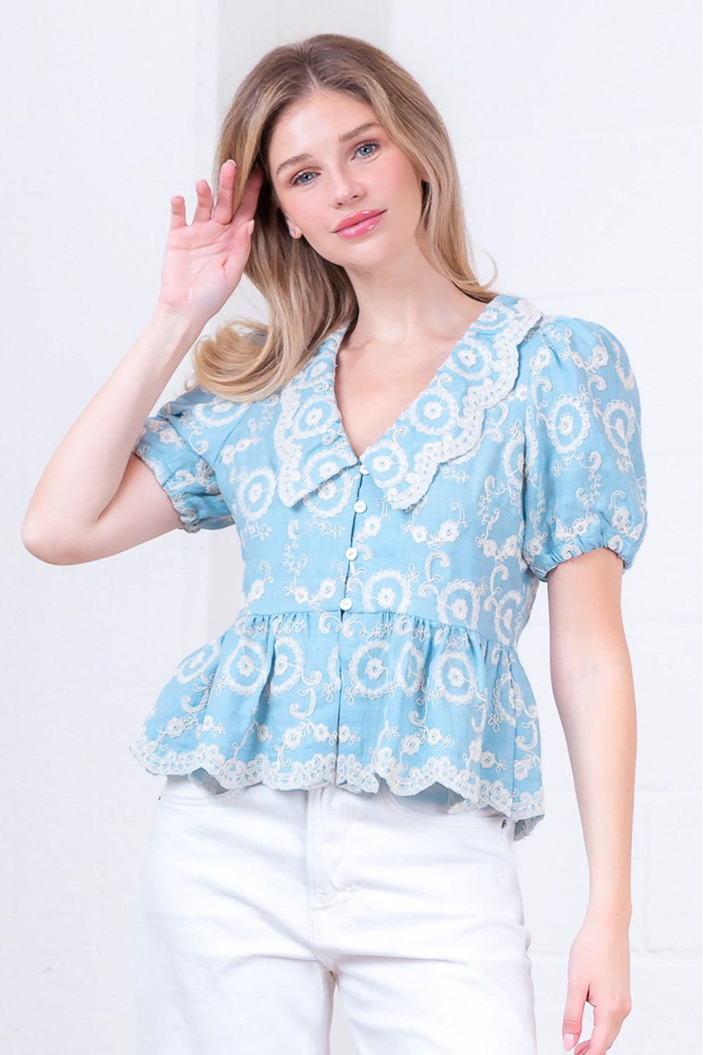 Lennon Embroidered Top