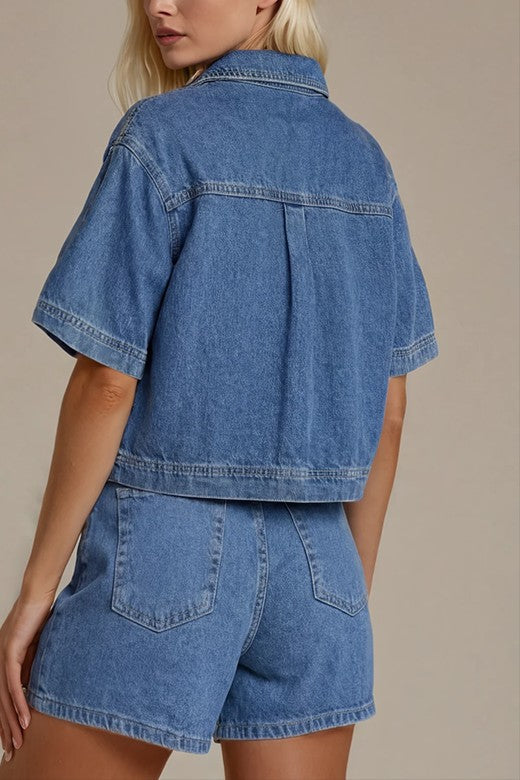The Denim Wrap Skort