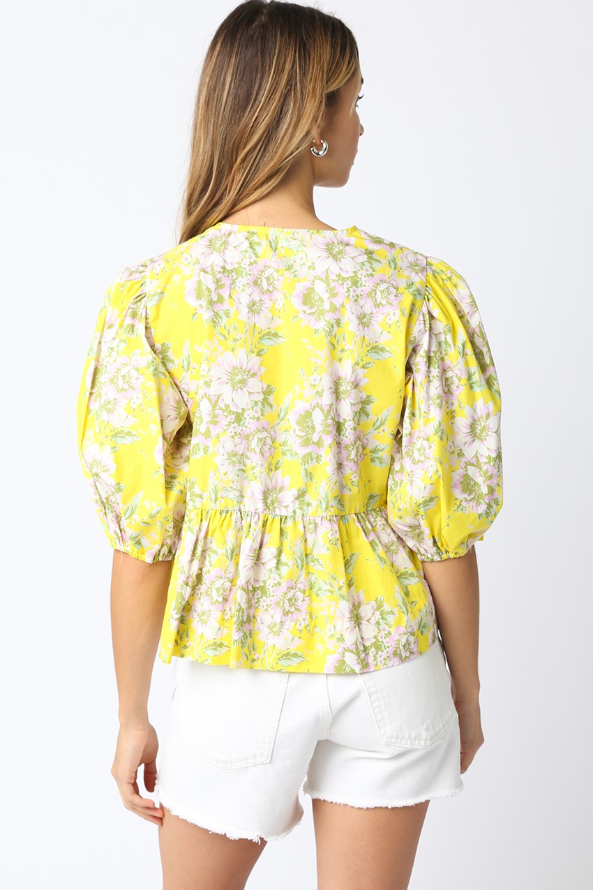 Sunshine & Sweet Tea Bow Tie Top