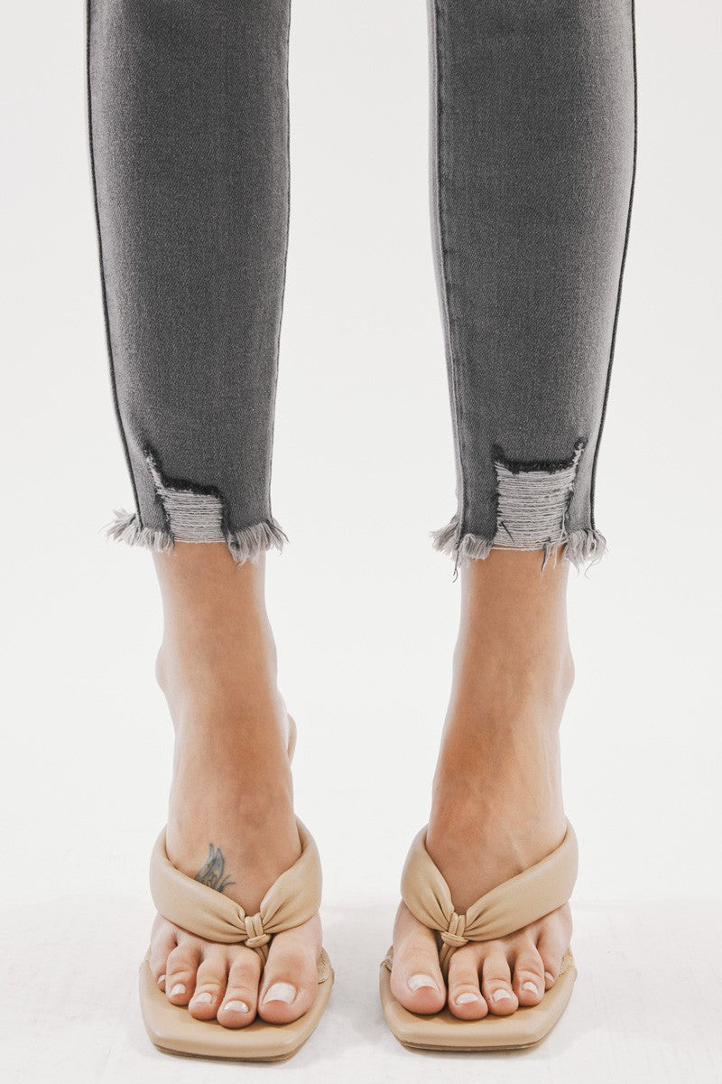 Leo Gray High Rise Ankle Skinny Jeans