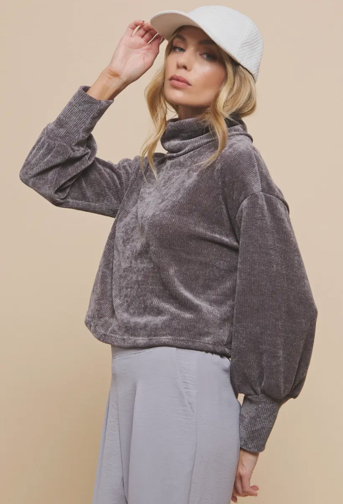 Be Gentle Sweater - GRAY - Milo & Lily Boutique