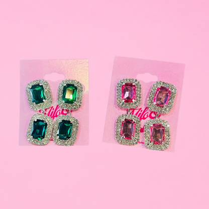 Crystal Gem 💎 Drop Dangle Earrings