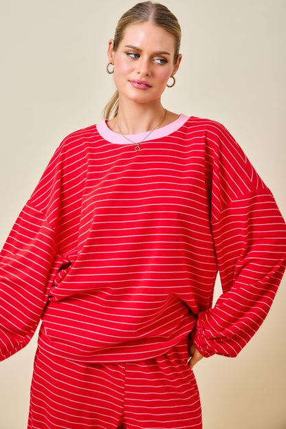 The Sweet Thing Striped Lounge Set - Milo & Lily Boutique
